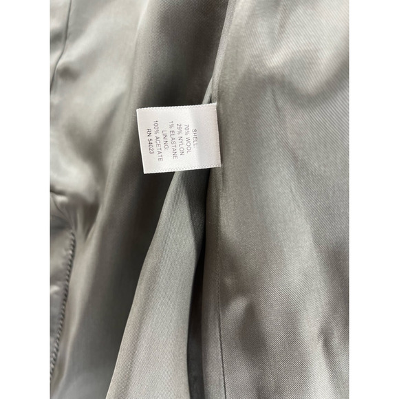 Banana Republic Womens Jacket Black White Herringbone Buttons Belted Stretch 10 - Picture 11 of 12